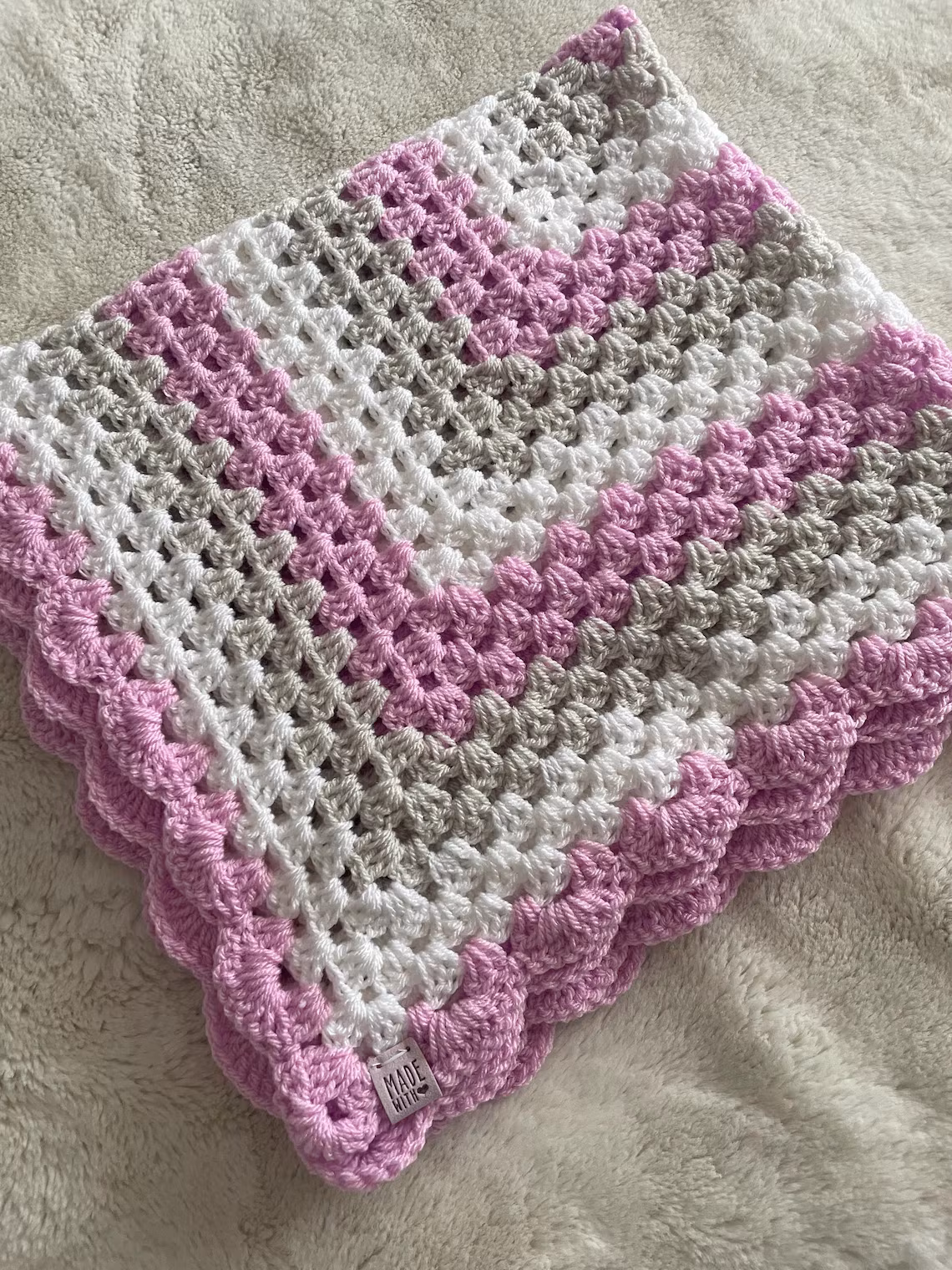 Crochet Pram Baby Blanket 5